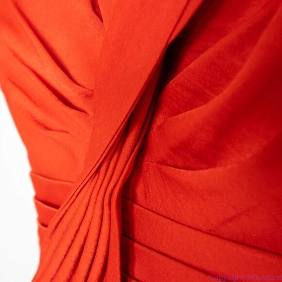 BCBGMaxAzria Palais One Shoulder‎ Cocktail Prom Dress, jewel red, size 8 - Picture 9 of 16